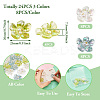 24Pcs 3 Colors AB Color Transparent Epoxy Resin & ABS Pearl Decoden Cabochons CRES-TA0001-45-4