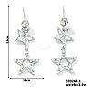 Copper Hollow Zirconia Pentagram Earrings XV4508-1-1