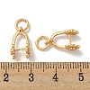 Brass Micro Pave Cubic Zirconia Ice Pick Pinch Bails KK-K378-07G-03-3
