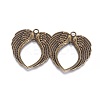 Tibetan Style Alloy Wing Large Pendants LS-TIBEP-S100-AB-NR-1