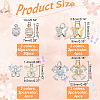 Alloy & Brass Cubic Zirconia Charms ZIRC-AR0001-26-2