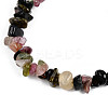 Unisex Chip Natural Multicolor Tourmaline Beaded Stretch Bracelets BJEW-S143-43-3