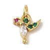 Brass Micro Pave Colorful Cubic Zirconia Pendants KK-R162-022D-G-1