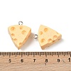 Spray Painted Opaque Resin Pendants RESI-F061-07-3