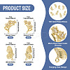 8Pcs 4 Styles Brass Micro Pave Clear Cubic Zirconia Stud Earring Findings KK-TA0002-74-3