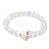 Beach Dolphin Dyed Synthetic Turquoise Bead Bracelets BJEW-JB10251-03-1