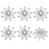 6Pcs 1-Hole Alloy Micro Pave Clear Cubic Zirconia Shank Buttons BUTT-FG0001-27-1