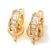 Brass Pave Clear Cubic Zirconia Tube Bails CU-CBA2907-12G-1