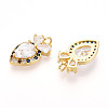 Brass Micro Pave Cubic Zirconia Pendants KK-N265-25G-2