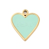 Ion Plating(IP) 304 Stainless Steel Enamel Pendants STAS-Z078-23G-1