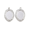 304 Stainless Steel Pendant Cabochon Settings STAS-L303-30P-1