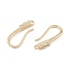 Brass Micro Pave Cubic Zirconia Earring Hooks KK-U008-12G-2