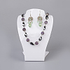 Organic Glass Jewelry Earring and Necklace Bust Displays ODIS-G013-01-1