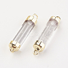 Natural Quartz Crystal Links Connectors X-G-F527-11F-1