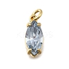 Horse Eye Brass with Glass Charms KK-G525-04G-02-1