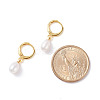 Natural Pearl Beads Drop Huggie Hoop Earrings for Women EJEW-JE04757-03-3
