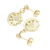 Alloy Crystal Rhinestone Dangle Stud Earrings EJEW-JE06657-01-5