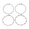 304 Stainless Steel Enamel Ball Chains Bracelets for Women BJEW-JB09866-1