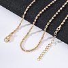 Brass Singapore Chains Necklace for Women X-NJEW-P265-27G-2