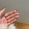 Round Ring 925 Sterling Silver Micro Pave Cubic Zirconia Pendant Necklaces for Women NJEW-F338-07P-6