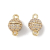 Rack Plating Brass Micro Pave Cubic Zirconia Magnetic Clasps with Loops X-KK-A224-11G-1