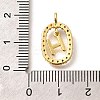 Brass Micro Pave Cubic Zirconia Pendants ZIRC-P123-01G-H02-3