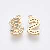Brass Cubic Zirconia Charms KK-S348-330S-2