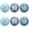 6Pcs 3 Styles Printing Porcelain Drawer Knobs FIND-GA0001-29D-1