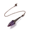 Natural Amethyst Dowsing Pendulums G-L524-06R-02-2