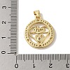 Rack Plating Brass Micro Pave Clear Cubic Zirconia Pendants KK-P267-11G-G-3