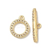 Brass Micro Pave Clear Cubic Zirconia Toggle Clasps KK-G548-26G-1