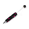 Heart Resin & Polymer Clay Pave Rhinestone Ball-Point Pen AJEW-T013-03C-1