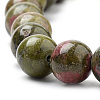 Natural Unakite Beads Strands G-S259-14-12mm-3