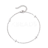 304 Stainless Steel Cross Link Anklets AJEW-AN00722-01-4