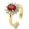Rack Plating Brass Micro Pave Cubic Zirconia Cuff Rings RJEW-H228-01G-03-1