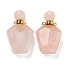 Faceted Natural Rose Quartz Pendants G-A225-01A-G-1