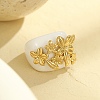 304 Stainless Steel with Resin Finger Rings for Women RJEW-G359-03G-1
