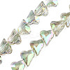 Electroplate Transparent Glass Beads Strands EGLA-N002-44-03-1