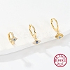 3 Pcs 3 Style Cubic Zirconia Horse Eye Dangle Hoop & Stud Earrings Set EJEW-F317-02G-1