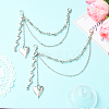 2Pcs Iron Boot Strap Chains HJEW-SW00407-5