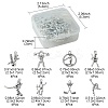 32Pcs 8 Styles Tibetan Style Sports Theme Alloy Pendants FIND-FS0002-37-4