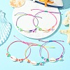 Natural Mixed Cowrie Shell Beads Braided Bead Bracelets BJEW-JB11786-5