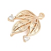 Brass Micro Pave Cubic Zirconia Pendants KK-Q026-21G-2