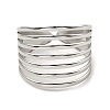 Non-Tarnish 304 Stainless Steel Open Cuff Rings RJEW-Z018-32P-2
