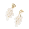 201/304 Stainless Steel & Capiz Shell Stud Earrings EJEW-JE07497-4