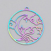 Ion Plating(IP) 201 Stainless Steel Pendants STAS-T056-LA519-1