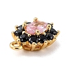 Eco-Friendly Brass Micro Pave Cubic Zirconia Charms ZIRC-C027-12G-06-RS-3