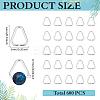 600Pcs 304 Stainless Steel Triangle Rings STAS-ME0001-85-2