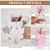 Flower 304 Stainless Steel Pigeon Name Card Holder AJEW-WH0567-64-4
