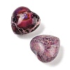 Dyed Natural Imperial Jasper Heart Palm Stone G-Q021-03D-2
